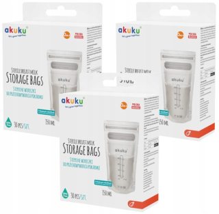 Akuku potravinové vrecká 30 ks 150 ml